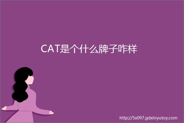 CAT是个什么牌子咋样